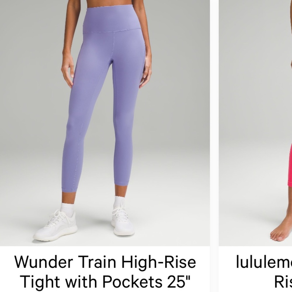 lululemon Wunder Train high rise tight with pockets 25”
